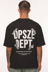 HEAVY NEVER GIVE UP T-SHIRT BLACK