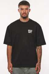 HEAVY NEVER GIVE UP T-SHIRT BLACK