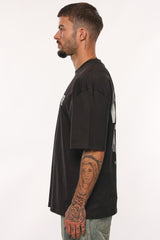 HEAVY NEVER GIVE UP T-SHIRT BLACK