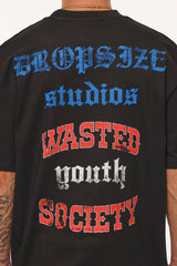 HEAVY WASTED SOCIETY T-SHIRT BLACK