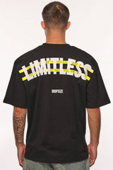 HEAVY OVERSIZE LIMITLESS T-SHIRT BLACK / YELLOW