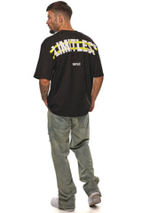 HEAVY OVERSIZE LIMITLESS T-SHIRT BLACK / YELLOW
