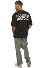 HEAVY OVERSIZE KEEP THE STREETS T-SHIRT BLACK