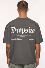 HEAVY OVERSIZE PATIENCE T-SHIRT GREY CREAM