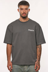 HEAVY OVERSIZE PATIENCE T-SHIRT GREY CREAM