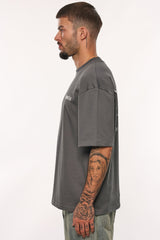 HEAVY OVERSIZE PATIENCE T-SHIRT GREY CREAM