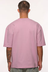 HEAVY OVERSIZE EMBO T-SHIRT LILAC SNOW