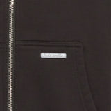 SUPER HEAVY RIB ZIPPER WASHED BLACK