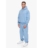 SUPER HEAVY BLANK HOODIE WASHED BLUE