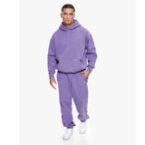 SUPER HEAVY BLANK HOODIE WASHED PURPLE