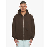 SUPER HEAVY RIB ZIPPER CHOCOLATE BROWN