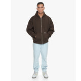 SUPER HEAVY RIB ZIPPER CHOCOLATE BROWN