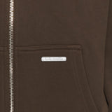 SUPER HEAVY RIB ZIPPER CHOCOLATE BROWN