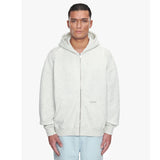 SUPER HEAVY RIB ZIPPER GREY MELANGE