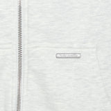 SUPER HEAVY RIB ZIPPER GREY MELANGE