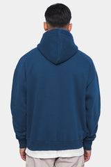 HEAVY OVERSIZE EMBO HOODIE WASHED INDIGO