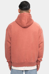 HEAVY OVERSIZE LOGO DESIGN HOODIE CLAY