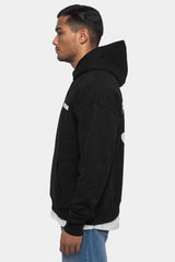 HEAVY OVERSIZE CREW HOODIE BLACK