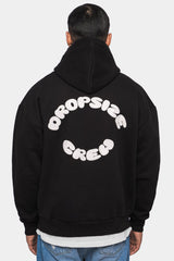 HEAVY OVERSIZE CREW HOODIE BLACK