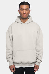 HEAVY OVERSIZE EMBO HOODIE MOON BEAM
