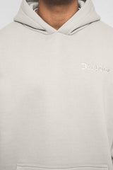 HEAVY OVERSIZE EMBO HOODIE MOON BEAM