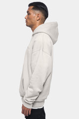 HEAVY OVERSIZE EMBO HOODIE MOON BEAM