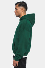 HEAVY OVERSIZE RUBBER PATCH HOODIE GREEN