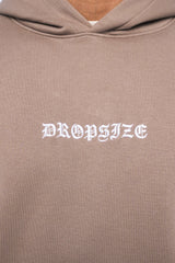 HEAVY OVERSIZE CRIME HOODIE SILVER MINK