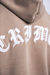 HEAVY OVERSIZE CRIME HOODIE SILVER MINK