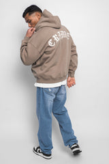 HEAVY OVERSIZE CRIME HOODIE SILVER MINK