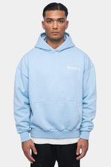 HEAVY OVERSIZE EMBO HOODIE BABYBLUE