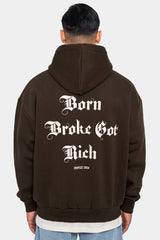 HEAVY OVERSIZE GOT RICH HOODIE CHOCOLATE