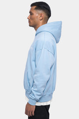 HEAVY OVERSIZE EMBO HOODIE BABYBLUE