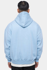 HEAVY OVERSIZE EMBO HOODIE BABYBLUE