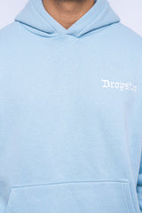 HEAVY OVERSIZE EMBO HOODIE BABYBLUE