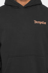 HEAVY OVERSIZE ''RECORDS'' HOODIE WASHED BLACK