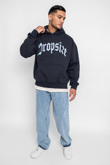 HEAVY OVERSIZE PUFFER PRINT HOODIE DARK NAVY