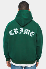 HEAVY OVERSIZE CRIME HOODIE GREEN