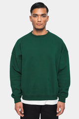 HEAVY OVERSIZE RUBBER PATCH SWEATER GREEN