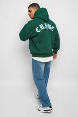 HEAVY OVERSIZE CRIME HOODIE GREEN