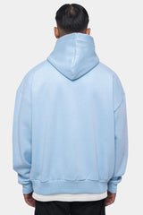LOGO DESIGN HOODIE BABY BLUE