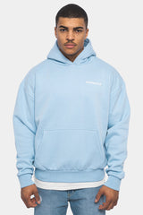 HEAVY OVERSIZE CIRCLE HOODIE BABY BLUE
