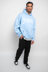 LOGO DESIGN HOODIE BABY BLUE