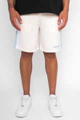 SIDE STRIPE SHORTS CREAM / LIGHT BLUE