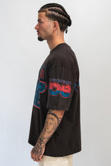 HEAVY RACING T-SHIRT WASHED BLACK