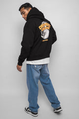 HEAVY OVERSIZE ''MOON INVADERZ'' HOODIE BLACK