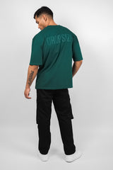 HEAVY OVERSIZE HD PRINT T-SHIRT GREEN