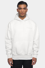 HEAVY OVERSIZE V2 ''CREW LOVE'' HOODIE CREAM WHITE