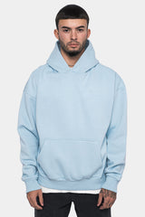 HEAVY OVERSIZE HD PRINT HOODIE BABY BLUE