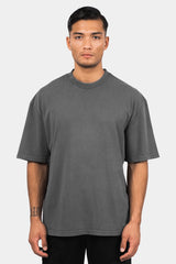 HEAVY OVERSIZE RUBBER PATCH T-SHIRT WASHED GREY